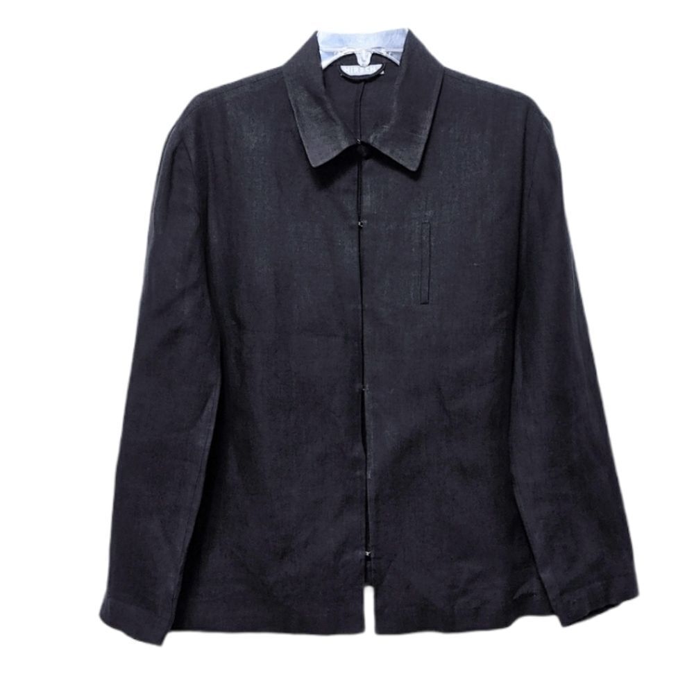 HIRSCH Black 100% Linen Short Jacket 12